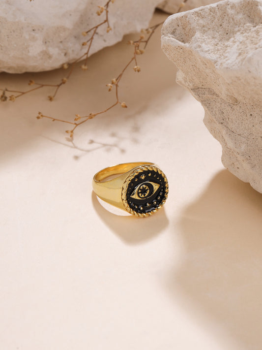 Evil Eye Gold Ring