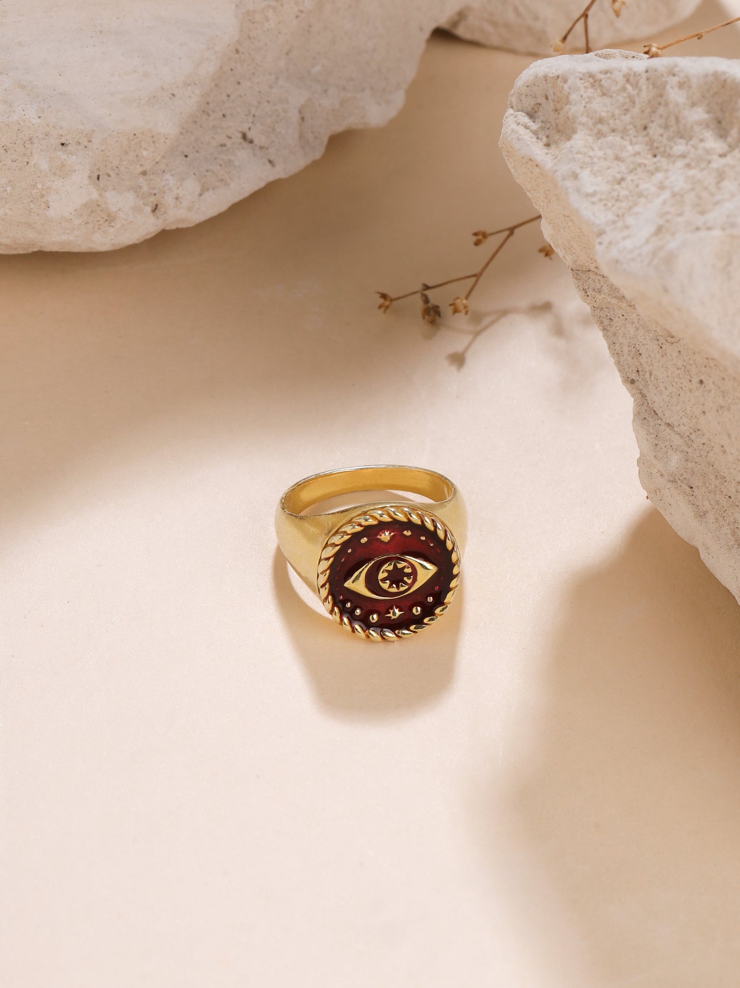 Evil Eye Gold Ring