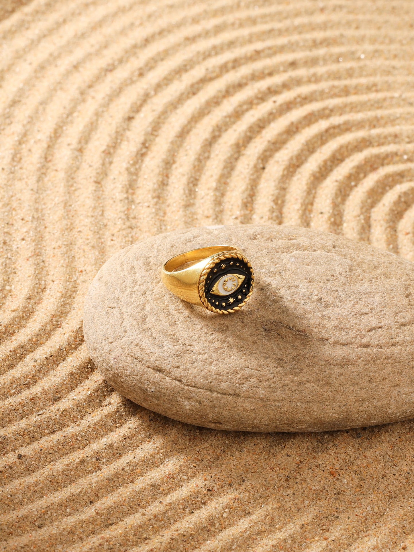 Evil Eye Gold Ring