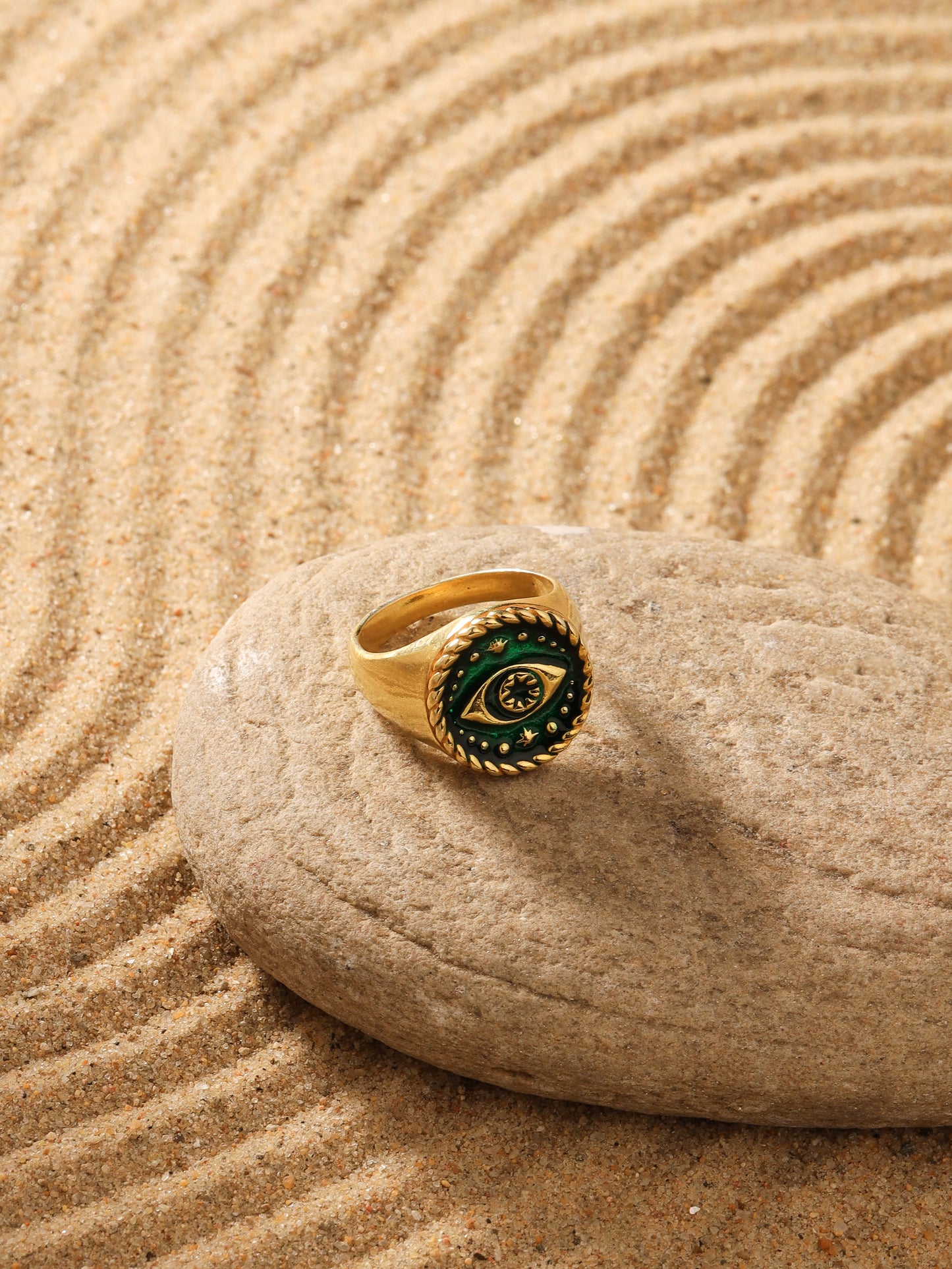 Evil Eye Gold Ring