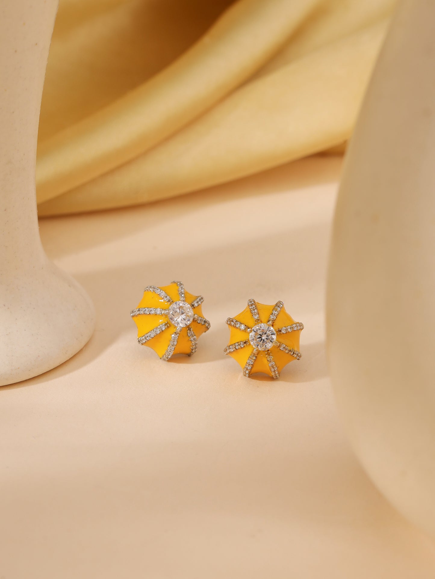 Poppy Enamel Studs