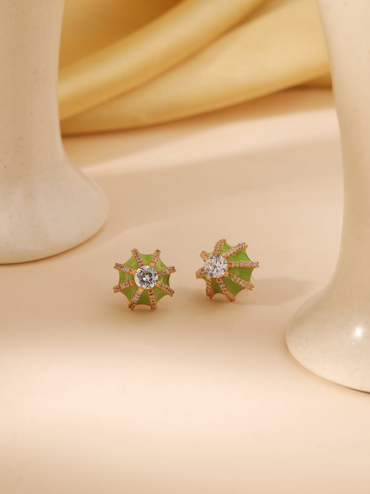 Poppy Enamel Studs