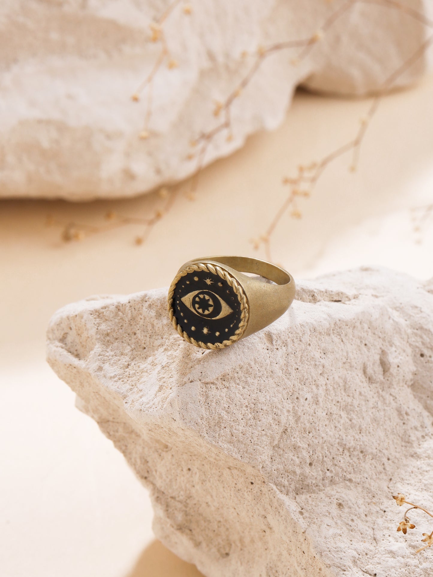 Evil Eye Gold Ring